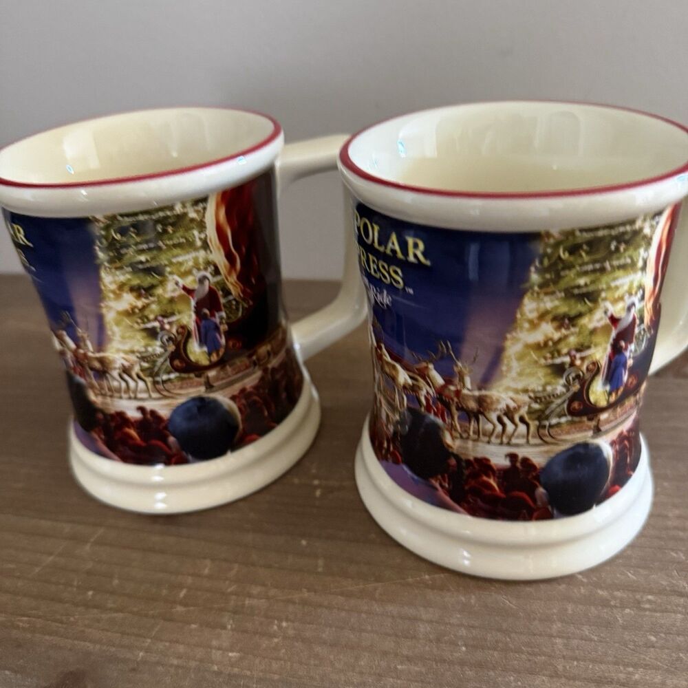 2025 Polar Express Ceramic Mug Set Of 2 Christmas Mugs